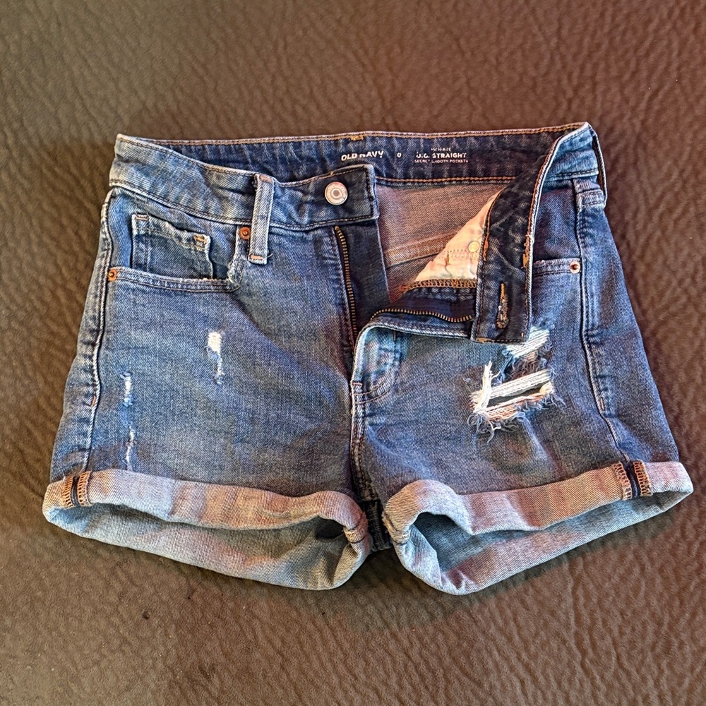 Old Navy Women's Distressed Blue Jean Shorts